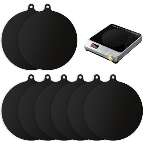 Tapis D'Induction, 8 PièCes Silicone Tapis de Protection pour Table de Cuisson à Induction AntidéRapant et Anti-Rayures, Rond 22cm Tapis De Protection à Induction pour Ustensiles De Cuisine