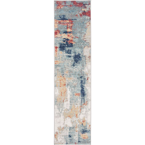 Safavieh Abstract Indoor Woven Area Rug, Jasper Collection, JSP101, in Grey & Red,