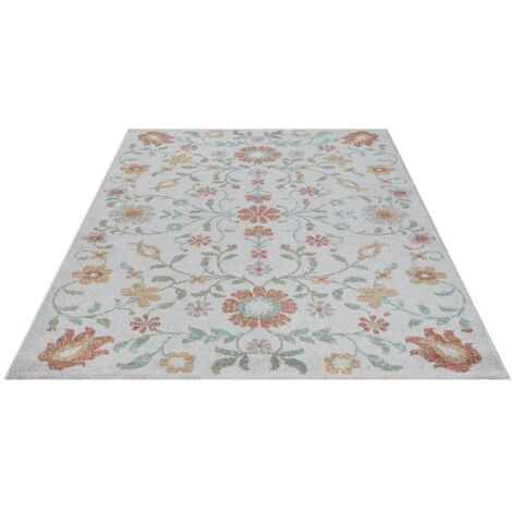 Tapis d'intérieur/d'extérieur Palma, style moderne, idéal pour le salon/la terrasse, résistant aux UV et aux intempéries, couleur crème, 160 x 230 cm