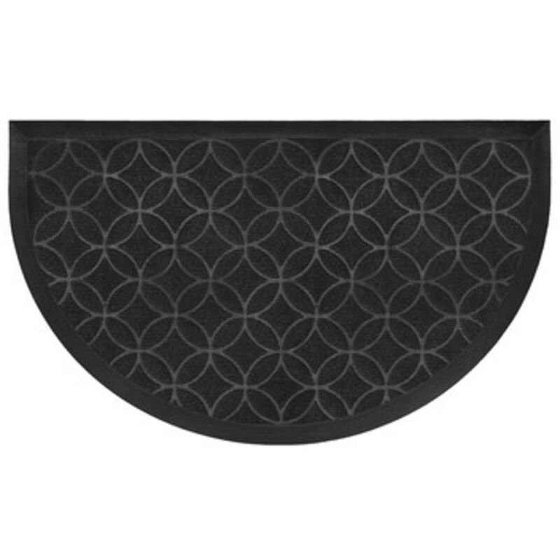 Douceur D'intérieur - Tapis demi-lune - l 75 x h 45 cm - Emilio Noir - Livraison gratuite