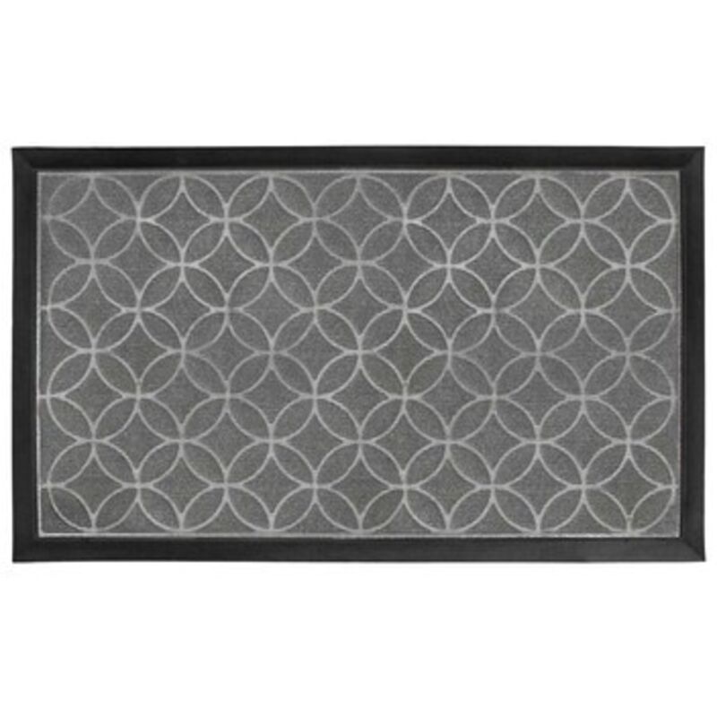 Douceur D'intérieur - Tapis rectangulaire - l 75 x 45 cm - pvc - Emilio Gris - Livraison gratuite