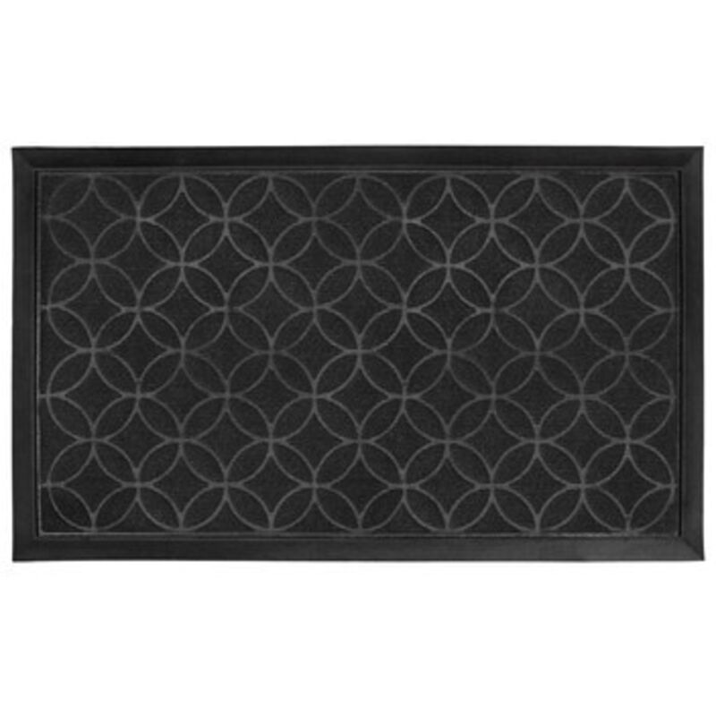 Douceur D'intérieur - Tapis rectangulaire - l 75 x 45 cm - pvc - Emilio Noir - Livraison gratuite