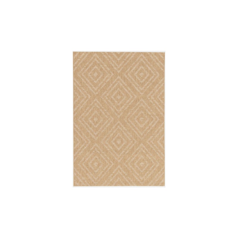 Tapis d'intérieur ou d'extérieur aspect naturel - Inca - Beige - 120 x 170 cm