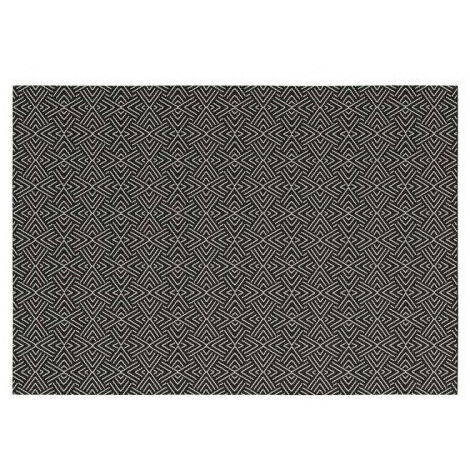 Tapis d'intérieur rectangle tissé "Azek" - Noir - 160 x 230 cm - Livraison gratuite