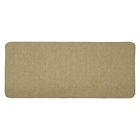 Tapis d'intérieur rectangle tissé uni "Manea" - Beige - 45 x 120cm - Livraison gratuite