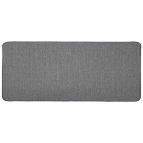 Tapis d'intérieur rectangle tissé uni "Manea" - Gris - 45 x 120cm - Livraison gratuite