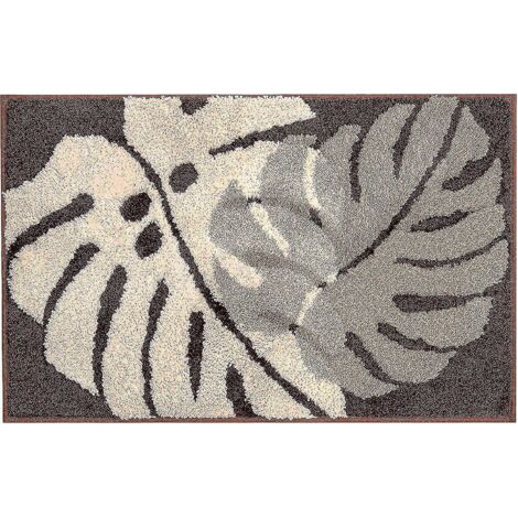 Tapis d'intérieur, tapis de porte d'entrée pour l'extérieur, tapis de bienvenue absorbant, antidérapant et résistant, 51 x 80 cm, lavable en machine, profil bas.