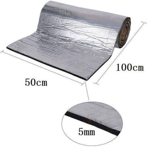 Tapis d’isolation acoustique 10mm – Mousse insonorisante étanche 50x200cm – Auto-adhésif pour installation facile – Pour voitures et espaces confinés - 50x200cm--