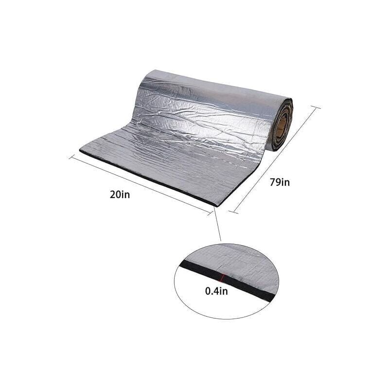SNQ - Tapis d'Isolation Acoustique pour Voitures, 10MM Mousse insonorisante insonorisation phonique, étanche Isolation Acoustique de Bruit et