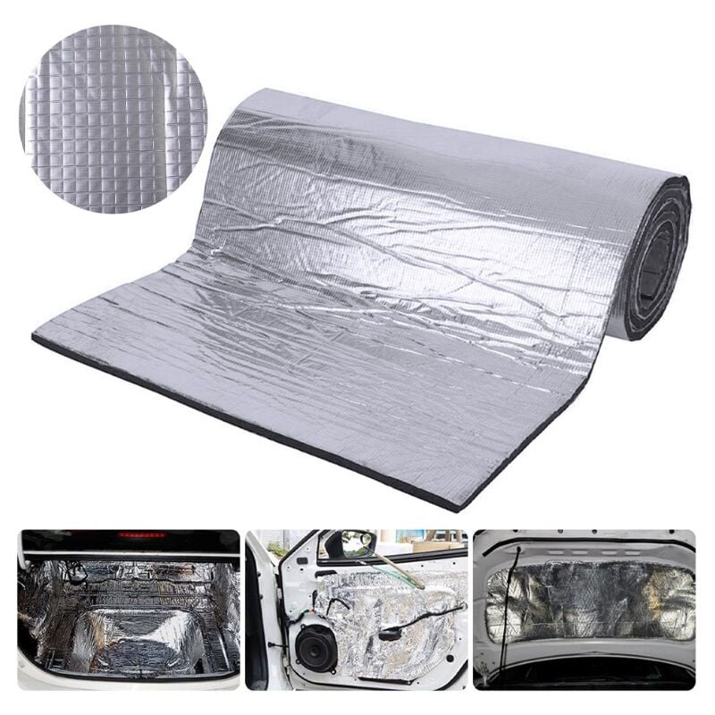 Csparkv - Tapis d'Isolation Acoustique pour Voitures 50x100cm, 10MM Mousse insonorisante insonorisation phonique, étanche Isolation Acoustique de