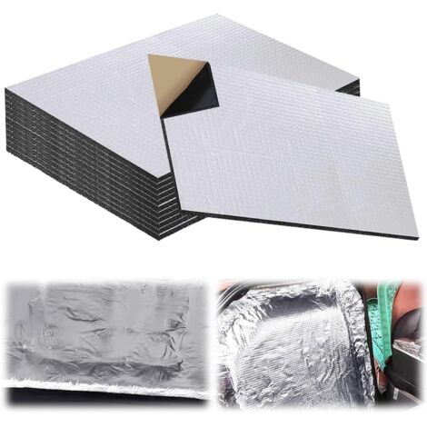 Tapis d'isolation thermique, 250 x 180 x 5 mm, pour l'isolation acoustique et thermique des véhicules, 10 pièces