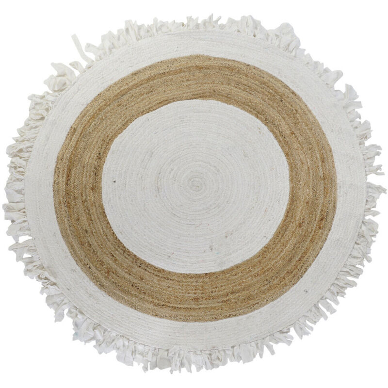 Beige marron tapis en coton jute (200 x 200 x 1 cm) - Dkd Home Decor