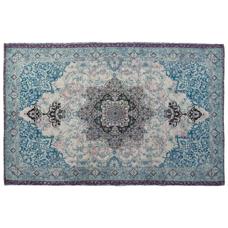 Tapis Mandala Bleu