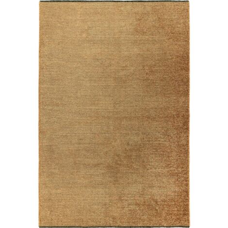 Tapis doré lavable à poil court style moderne - 170 x 120 cm