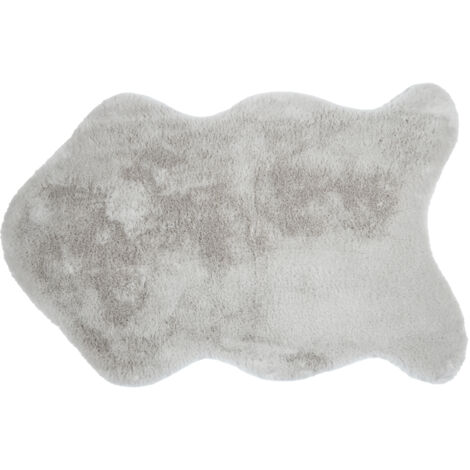 Tapis doux forme peau Naturel 60x90 cm