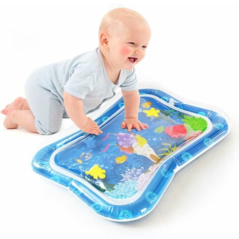 Tapis Eau Gonflable Bebe,Ternel,Time Water Mat,Tapis Bebe Jouet Bebe 3 6 9 12 Mois Amusement D'activité