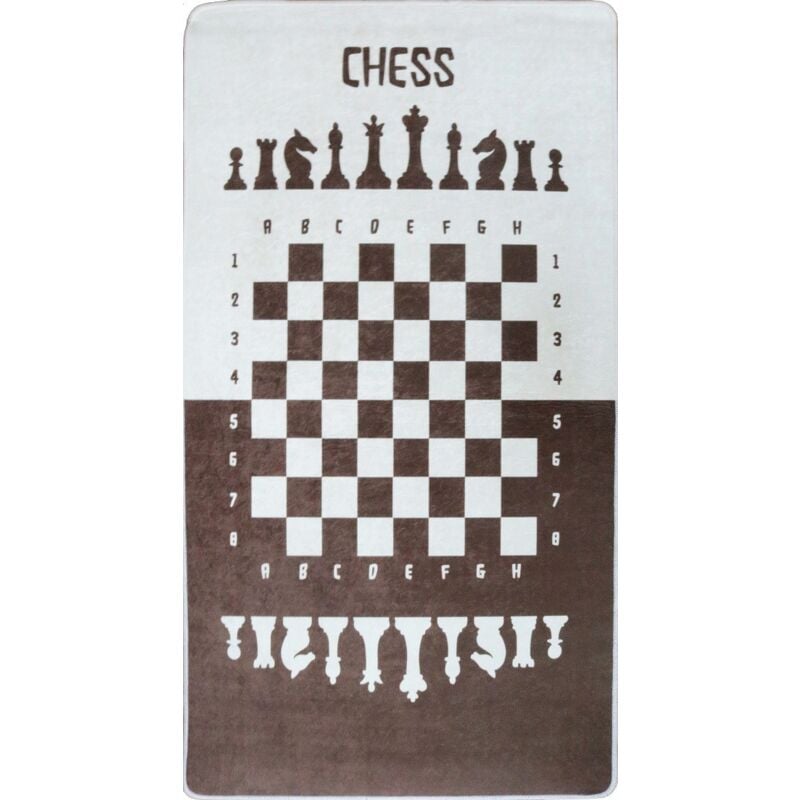 Vendorflair - Tapis Echec Marron 100x150cm – Qualité supérieure pour Maison, Appartement, Bureau – Style élégant et durable – Confort optimal, facile