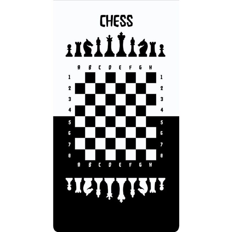 Vendorflair - Tapis Echec Noir 80x150cm – Qualité supérieure pour Maison, Appartement, Bureau – Style élégant et durable – Confort optimal, facile à
