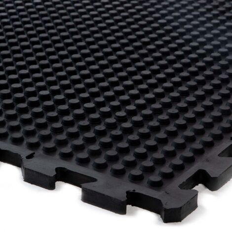 Tapis écurie, étable, paddocks et boxes, système de puzzle Ep = 20 mm, 100 x 100 cm