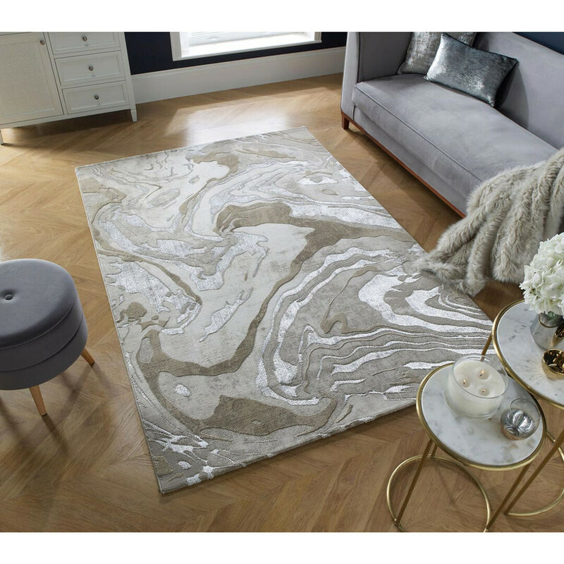 Flair Rugs - Tapis effet 3D pour salon Marbled Beige 200x290