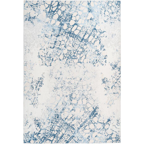 Tapis Effet Délavé à Poils Courts "Galaxy VII" Bleu 80 x 150 cm