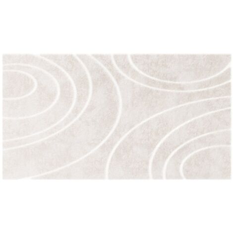 Tapis effet fourrure en relief à motifs circulaires - 200 x 290 cm - Beige - PAOLISI