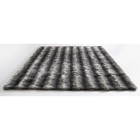 Tapis  -  - Effet Rayé Gris clair 170x230 cm
