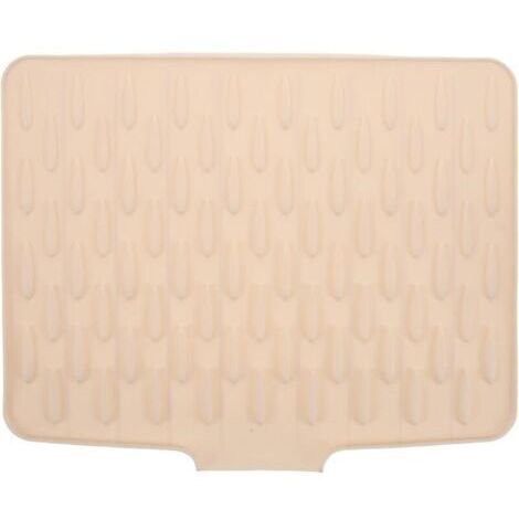 Tapis Égouttage Silicone avec Bordure Évacuation Résistant Chaleur Anti-fuites et Antidérapant pour Plan de Travail ou Évier de Cuisine