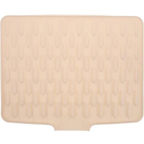 Tapis Égouttage Silicone avec Bordure Évacuation Résistant Chaleur Anti-fuites et Antidérapant pour Plan de Travail ou Évier de Cuisine