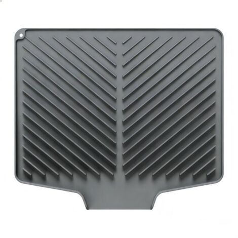 Tapis égouttoir à vaisselle pour plan de travail - Tapis égouttoir en silicone avec système d'évacuation intégré pour évier, réfrigérateur et tiroir, facile à nettoyer, antidérapant, résistant à la ch