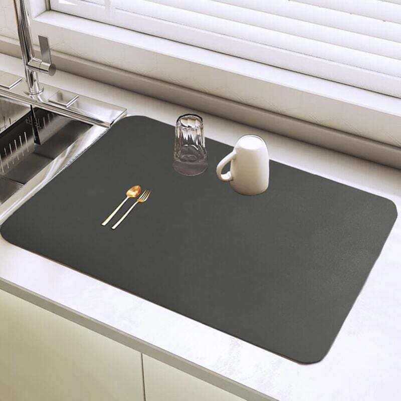 Tapis Egouttoir Vaisselle, 40×30 cm Tapis de Drainage de cuisine Super Absorbant, Tapis égouttoir Vaisselle Absorbant, Tapis Machine a Cafe pour