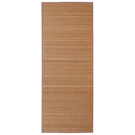 Tapis en bambou marron à latte rectangulaire 120 x 180 cm