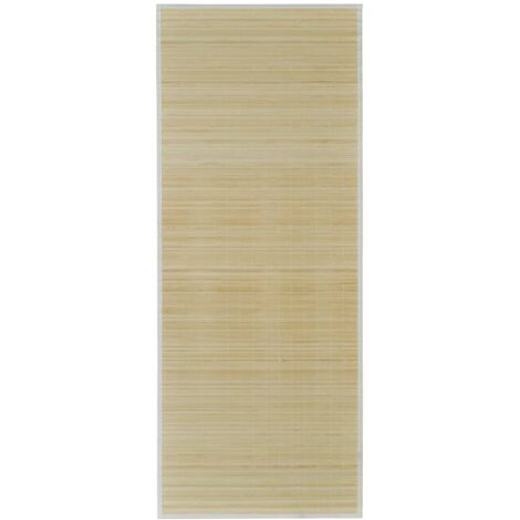 Tapis en bambou naturel à latte Rectangulaire 80 x 200 cm