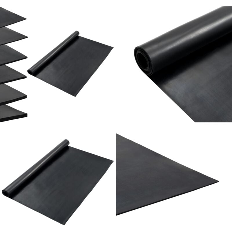 Tapis en caoutchouc antidérapant 1,2x2 m 1 mm Lisse - Tapis De Sol - Tapis Caoutchouc - Tapis Antidérapant - Protection Sol - Protection Voiture