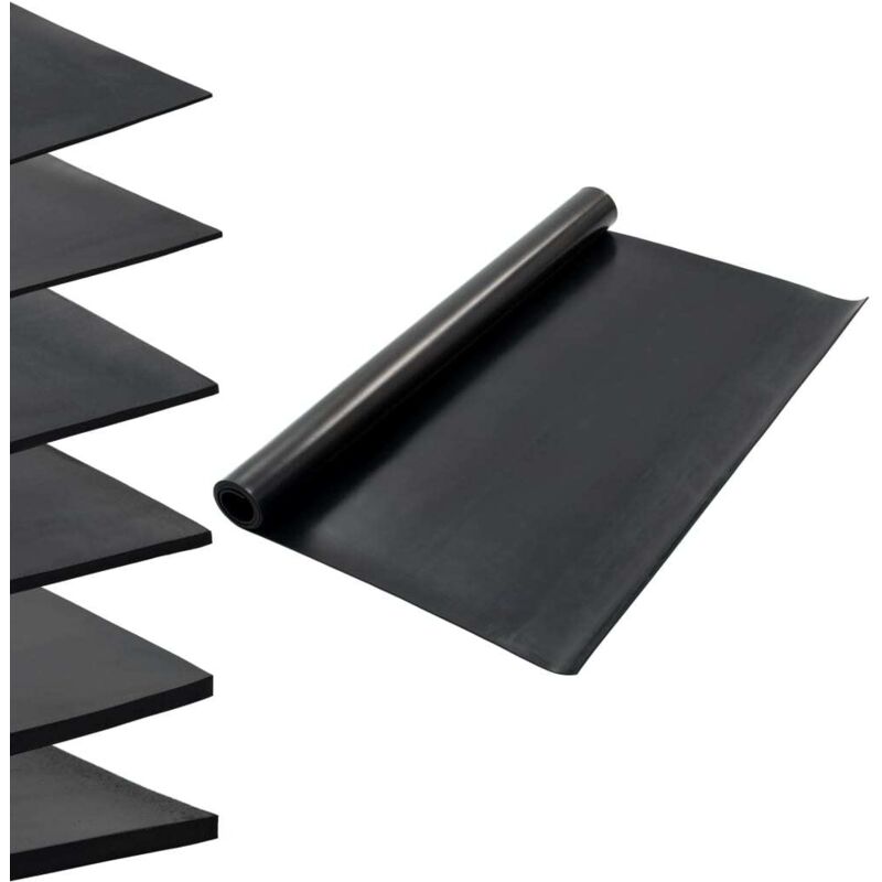 Tapis en caoutchouc antidérapant 1,2x2 m 4 mm Lisse vidaXL