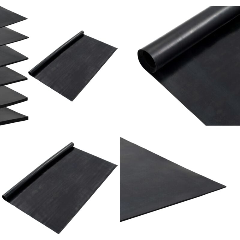 Tapis en caoutchouc antidérapant 1,2x5 m 1 mm Lisse - Tapis De Sol - Tapis Caoutchouc - Tapis Antidérapant - Protection Sol - Protection Voiture