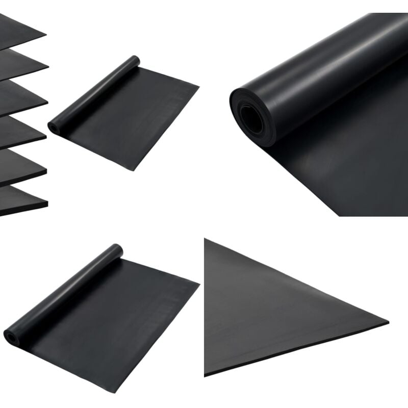 Tapis en caoutchouc antidérapant 1,2x5 m 2 mm Lisse - Tapis De Sol - Tapis Caoutchouc - Tapis Antidérapant - Protection Sol - Revêtement De Sol