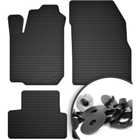 Tapis en caoutchouc + butées pour : Peugeot 5008 I 7 places (2009-2017)