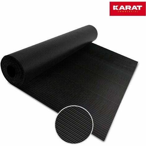 Tapis ergonomique en caoutchouc noir 4' x 6