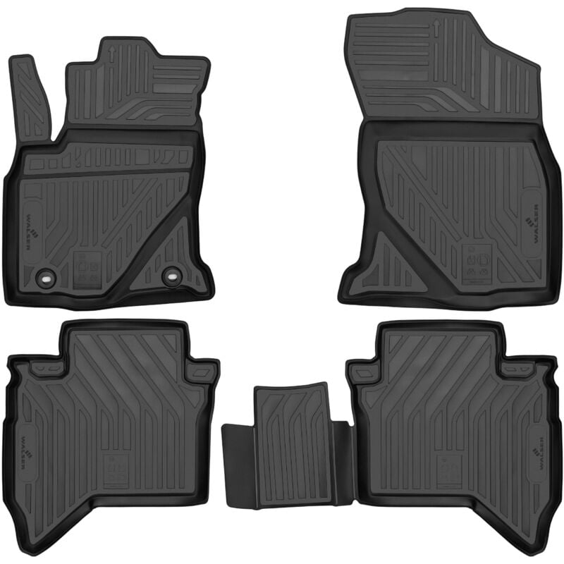 Tapis en caoutchouc xtr pour Toyota Hilux viii Pick-Up Double Cap 05/2015 - auj.