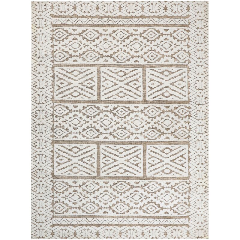 Beliani - Tapis en Coton Blanc Cassé et Beige 300 x 400 cm Motif Oriental Style Moderne Gogai