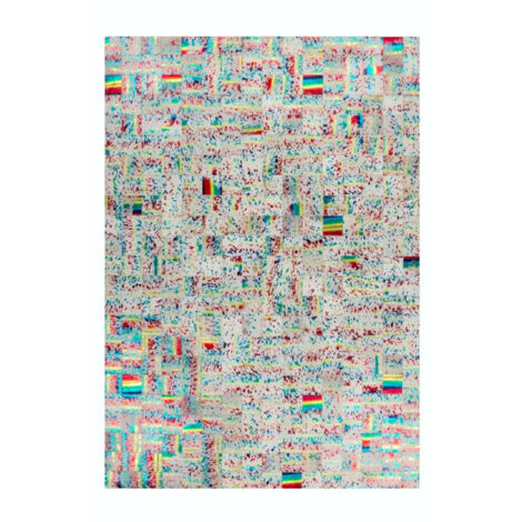 Tapis en Cuir Effet Métallique "Rocket" Multicolore 80 x 150 cm