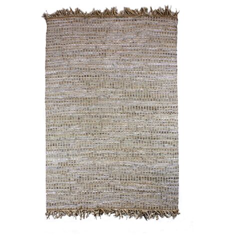 Tapis en cuir, jute et coton, ALTAY
