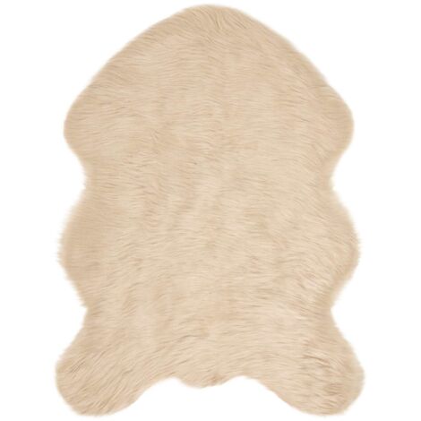 Tapis en fausse Tafalla Beige 80 x 120 cm Polyester