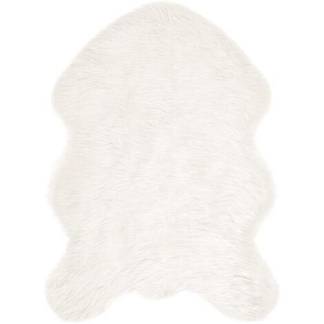 Tapis en fausse Tafalla Blanc 60 x 90 cm Polyester