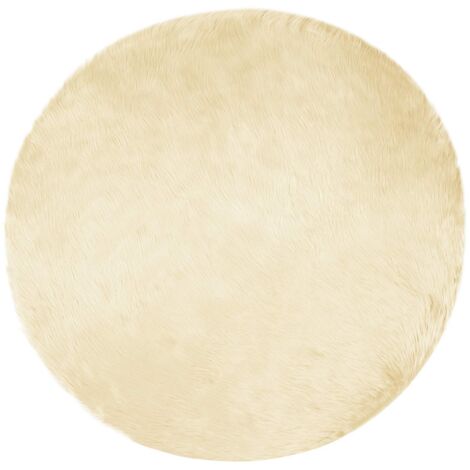 Tapis en fausse Tafalla Crème Ø 120 cm Polyester
