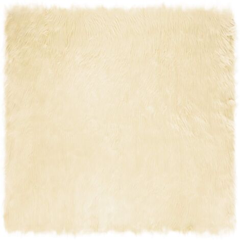 Tapis en fausse Tafalla Crème 200 x 200 cm Polyester