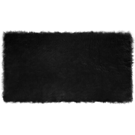 Tapis en fausse Tafalla Noir 60 x 110 cm Polyester