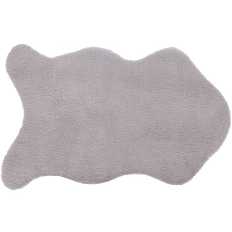 Tapis en Fourrure Grise Extra Doux 60 x 90 cm - Atmosphera