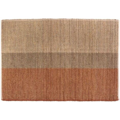 Tapis en jonc de mer et coton  terracotta Karan 160 x 230 cm